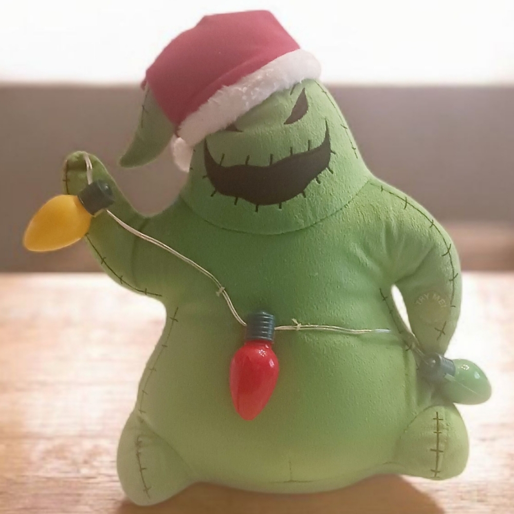 Disney Oogie Boogie Plush Toy Lights Up W/Music. Nightmare Before Christmas.